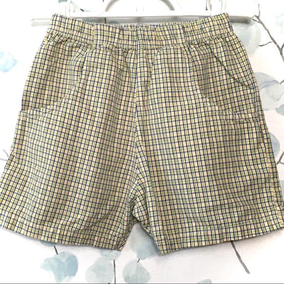 3 for $15 Painting Red Rhinos Kids Yellow Green Blue Stripe Plaid Check Shorts - Picture 2 of 8
